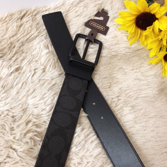 Coach Accessories Nwt Coach Mens Wide Reversible Signature Belt